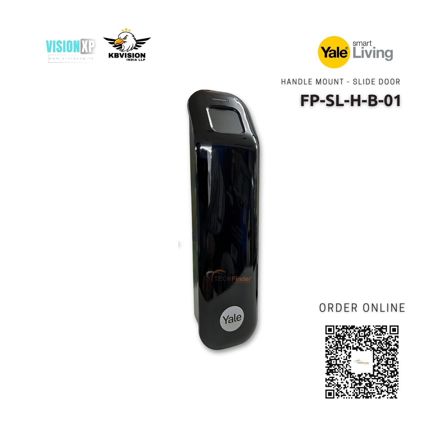 Yale FP-SL-H-B-01 Fingerprint Wardrobe Handle Lock for Sliding Door Yale FP-SL-H-B-01 Fingerprint Wardrobe Handle Lock for Sliding Door